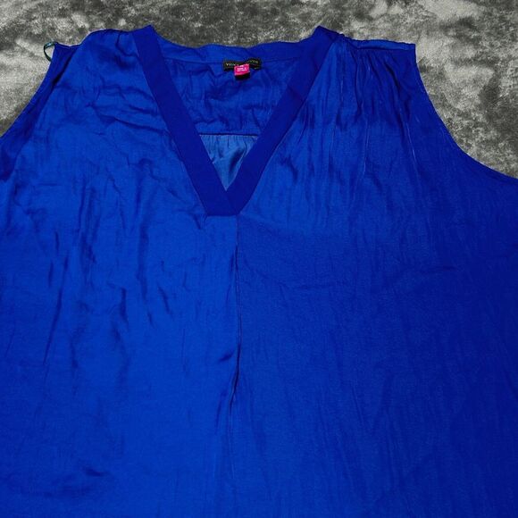 Vince Camuto Women's Sleeveless Blouse Royal Blue 3X Plus Size 100% Polyester‎ - Picture 1 of 7